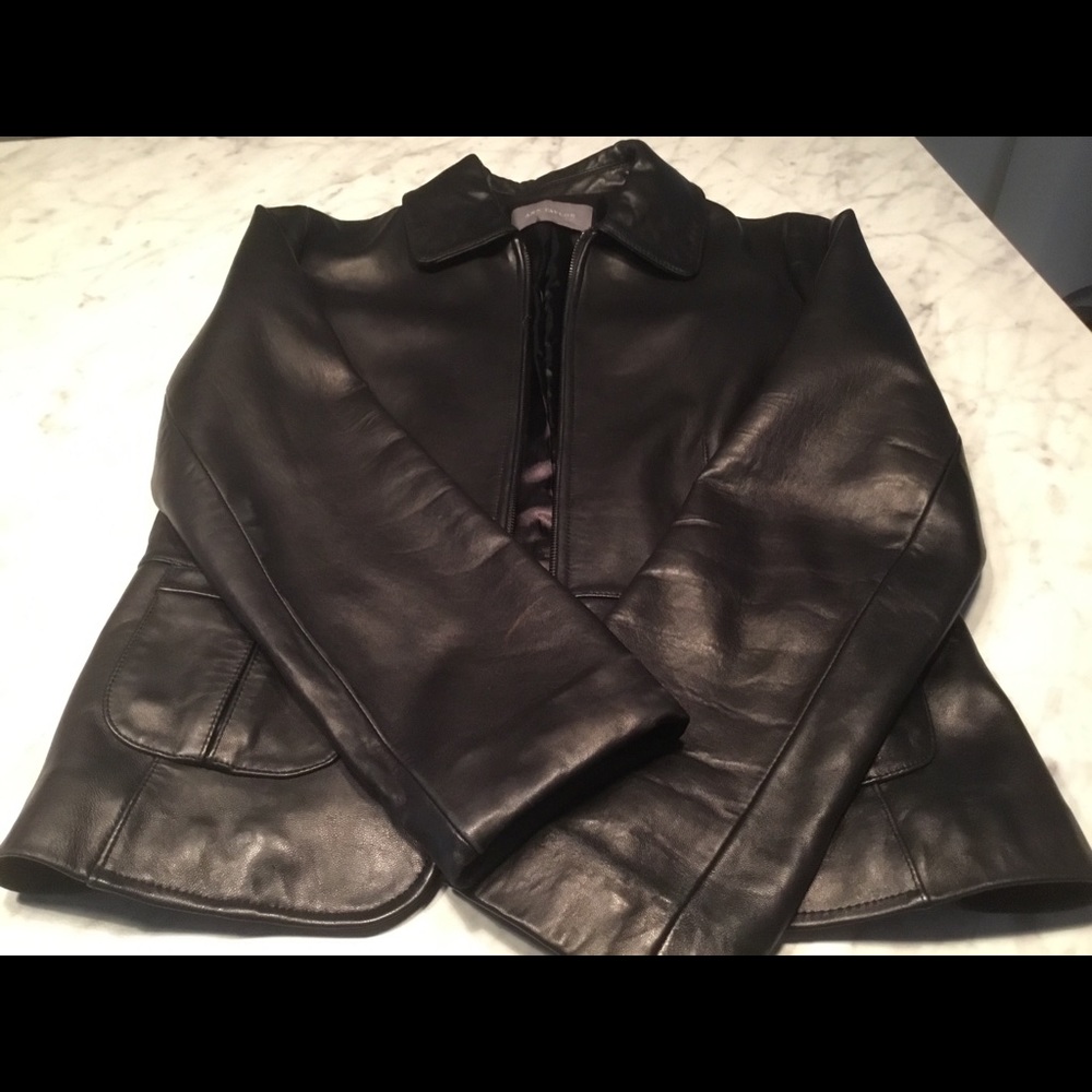 Ann Taylor leather black jacket